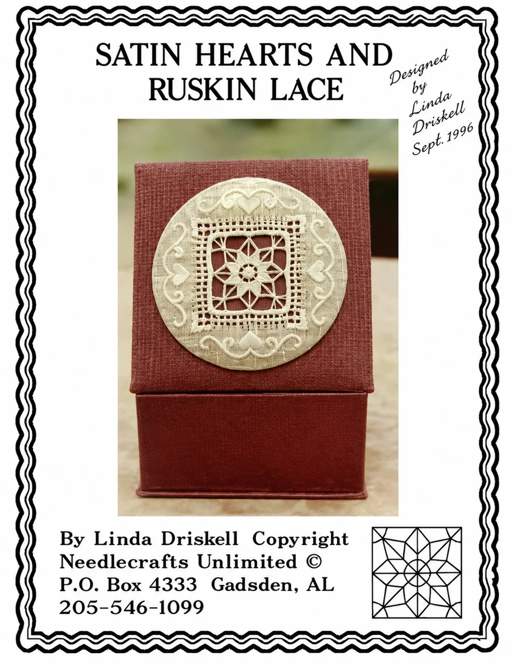VHTF Linda Driskell VICTORIAN Satin Hearts Box & Ruskin Lace & Linen KIT Signed